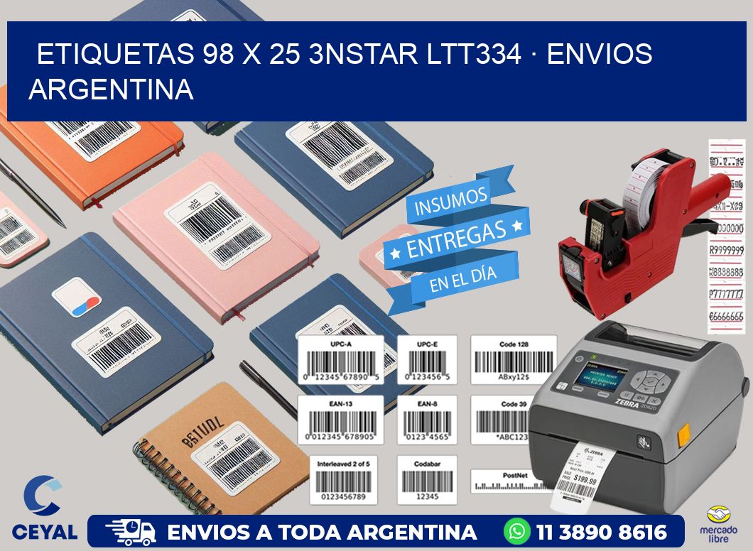ETIQUETAS 98 x 25 3NSTAR LTT334 · ENVIOS ARGENTINA