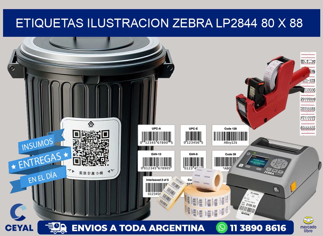 ETIQUETAS ILUSTRACION ZEBRA LP2844 80 x 88