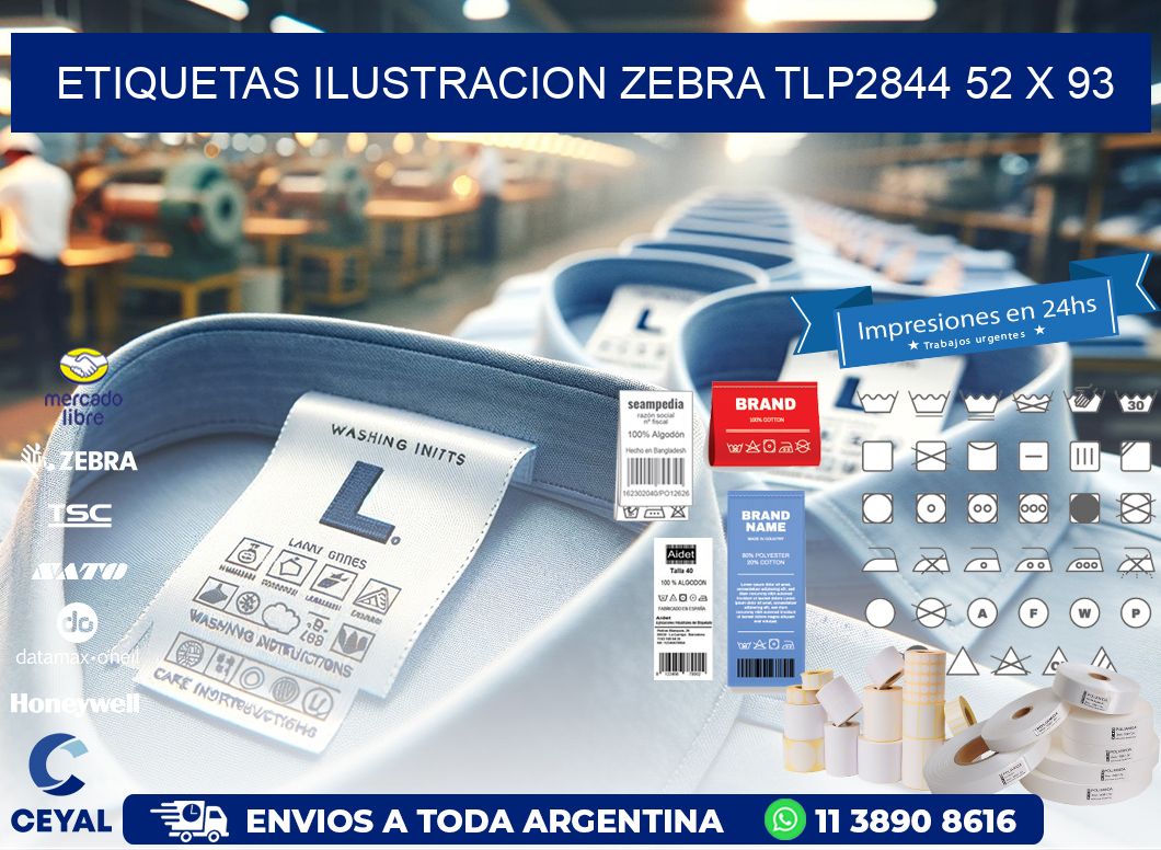 ETIQUETAS ILUSTRACION ZEBRA TLP2844 52 x 93