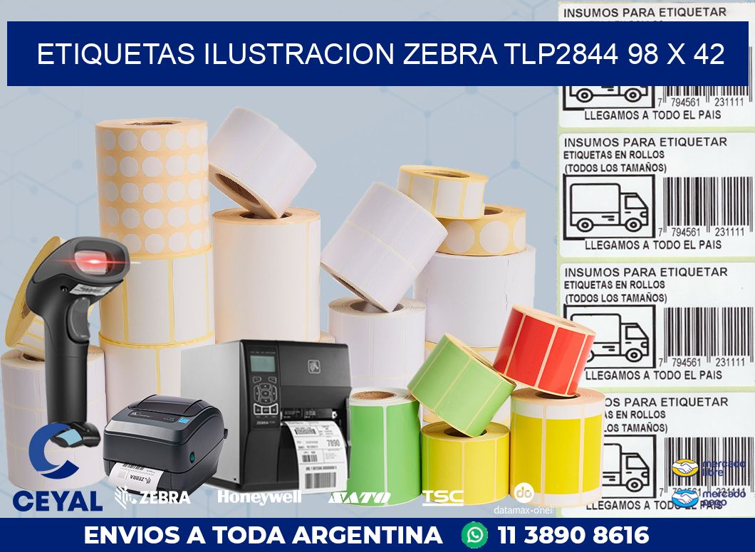 ETIQUETAS ILUSTRACION ZEBRA TLP2844 98 x 42
