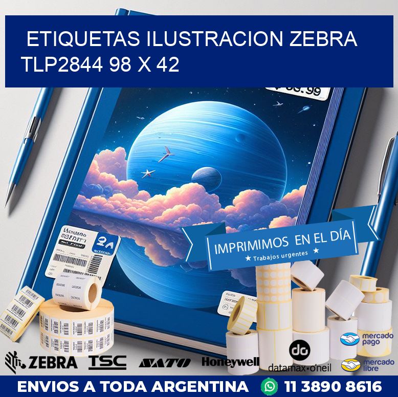 ETIQUETAS ILUSTRACION ZEBRA TLP2844 98 x 42