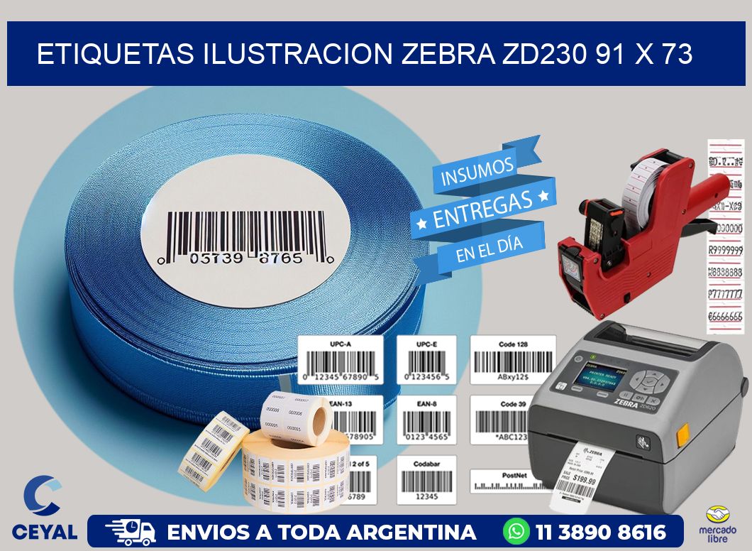 ETIQUETAS ILUSTRACION ZEBRA ZD230 91 x 73