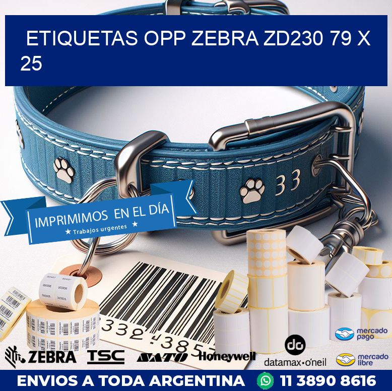 ETIQUETAS OPP ZEBRA ZD230 79 x 25