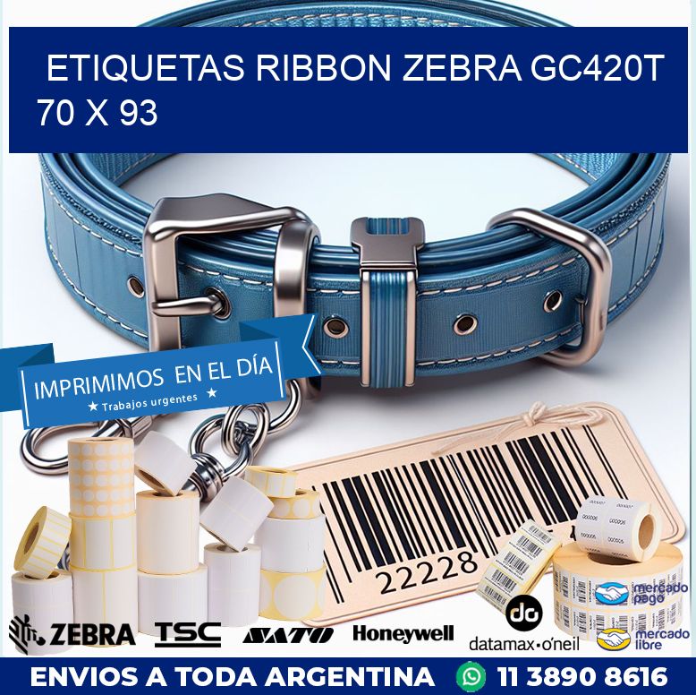 ETIQUETAS RIBBON Zebra GC420T 70 x 93