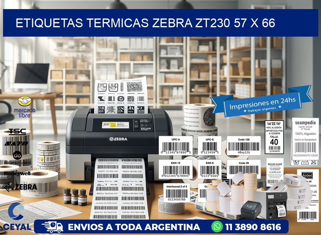 ETIQUETAS TERMICAS ZEBRA ZT230 57 x 66