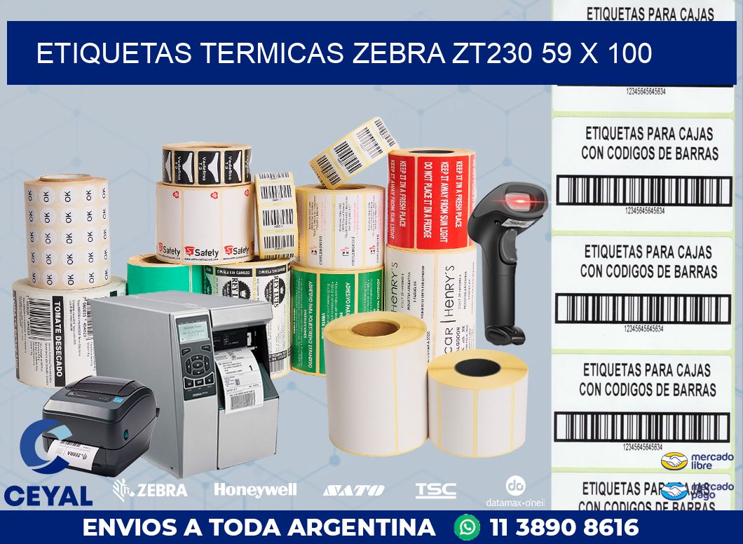 ETIQUETAS TERMICAS ZEBRA ZT230 59 x 100