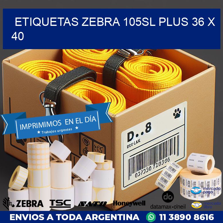 ETIQUETAS Zebra 105SL Plus 36 x 40
