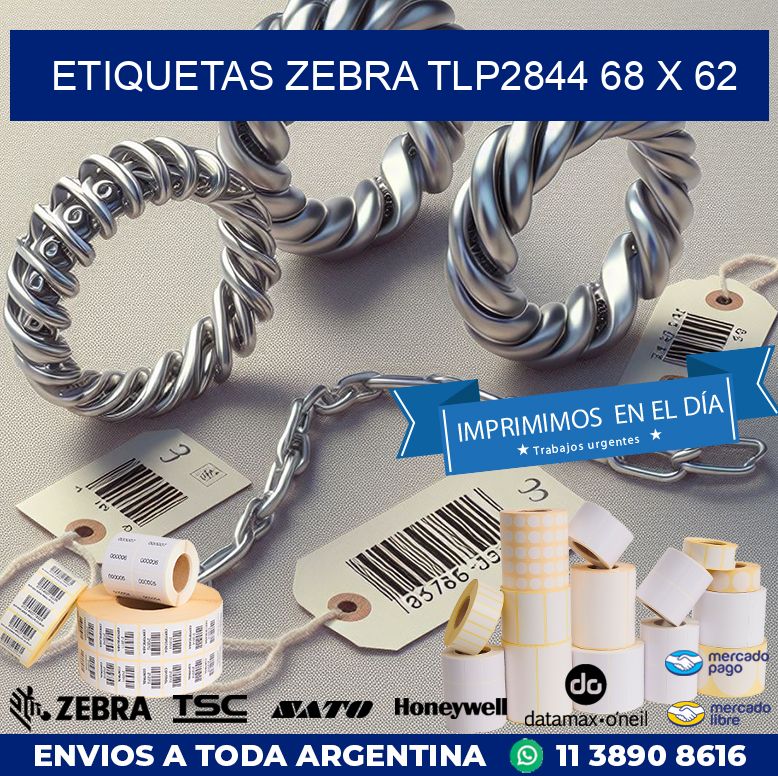 ETIQUETAS Zebra TLP2844 68 x 62