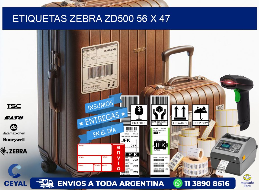 ETIQUETAS Zebra ZD500 56 x 47
