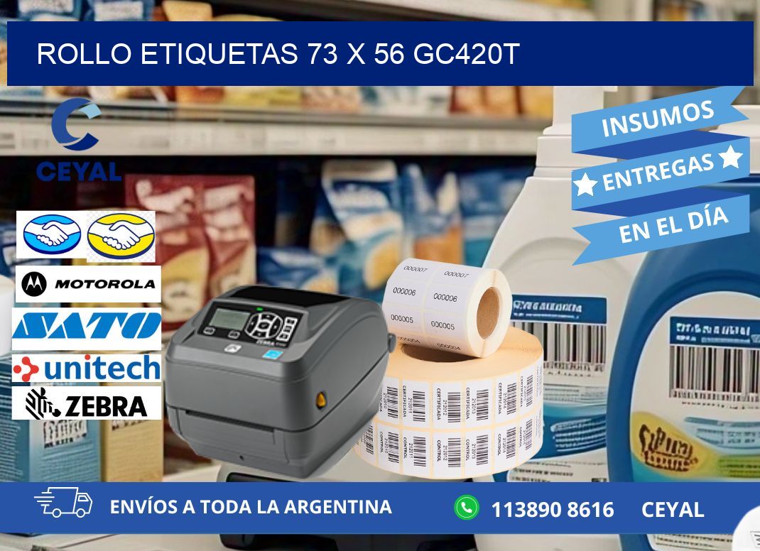 Rollo etiquetas 73 x 56 gc420t
