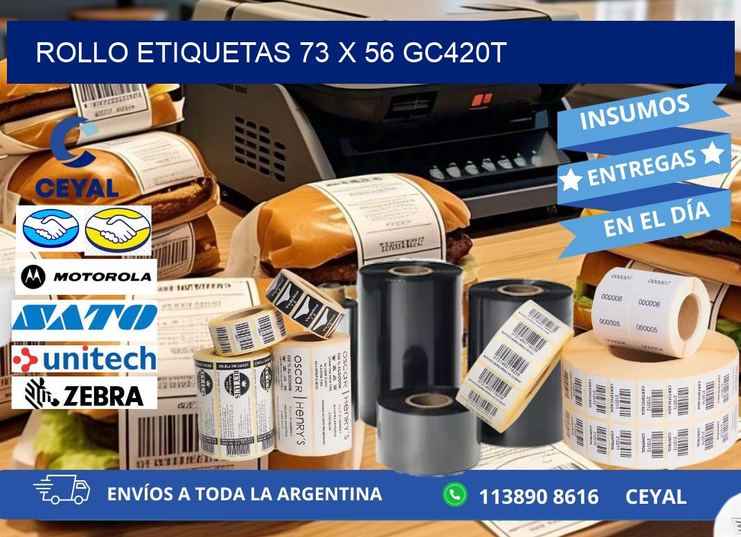 Rollo etiquetas 73 x 56 gc420t