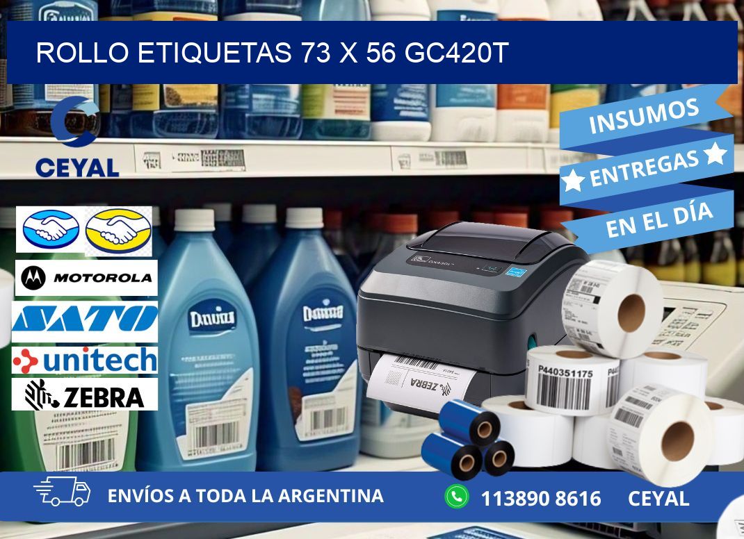 Rollo etiquetas 73 x 56 gc420t