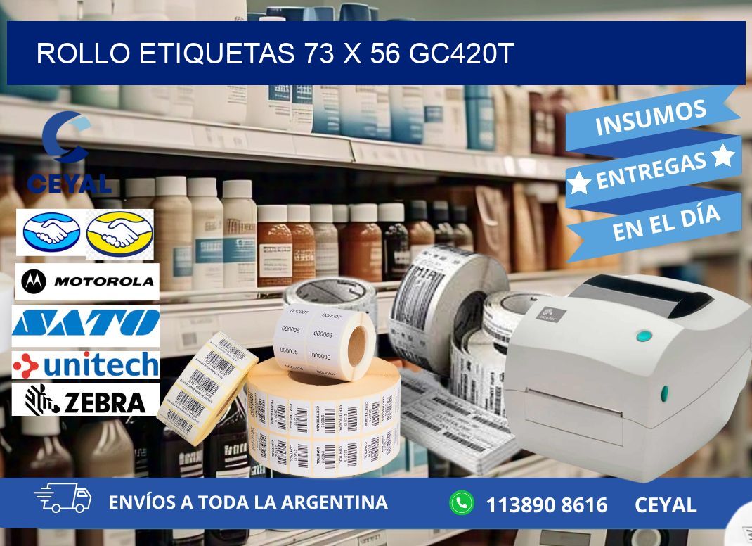 Rollo etiquetas 73 x 56 gc420t