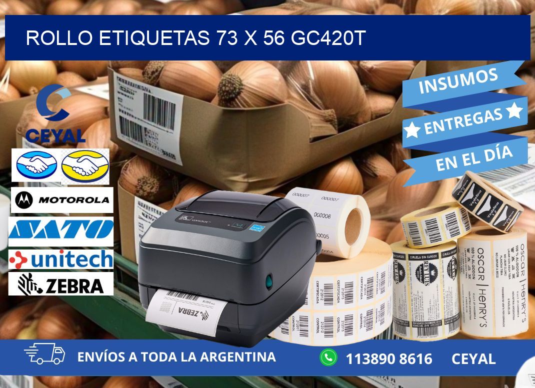 Rollo etiquetas 73 x 56 gc420t