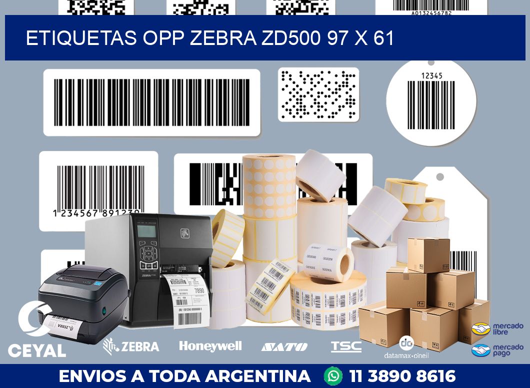 ETIQUETAS OPP ZEBRA ZD500 97 x 61