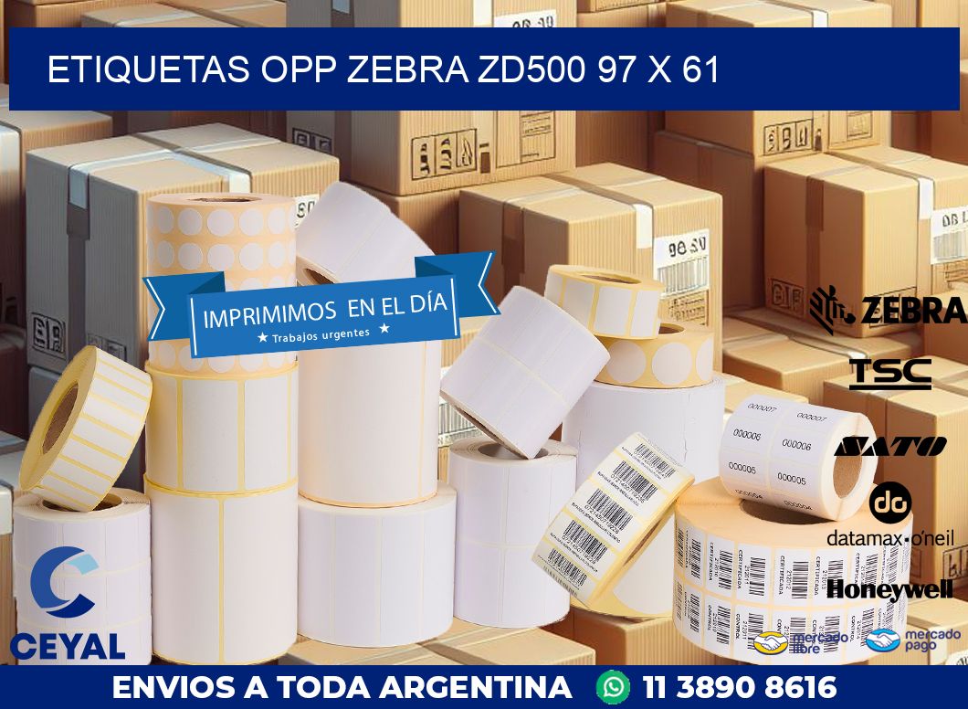 ETIQUETAS OPP ZEBRA ZD500 97 x 61