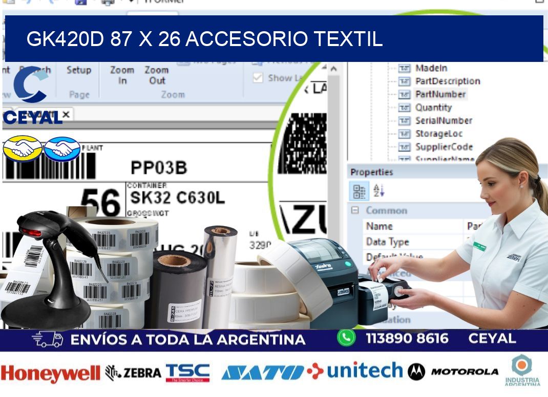 GK420D 87 x 26 ACCESORIO TEXTIL