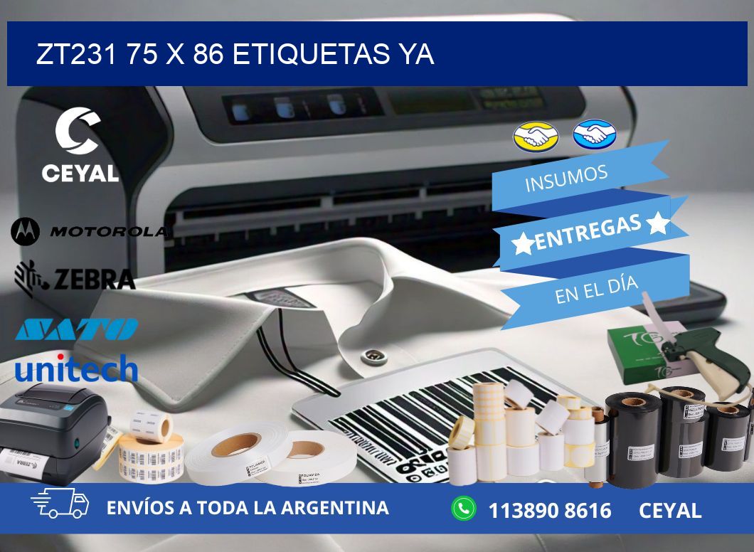 ZT231 75 x 86 ETIQUETAS YA