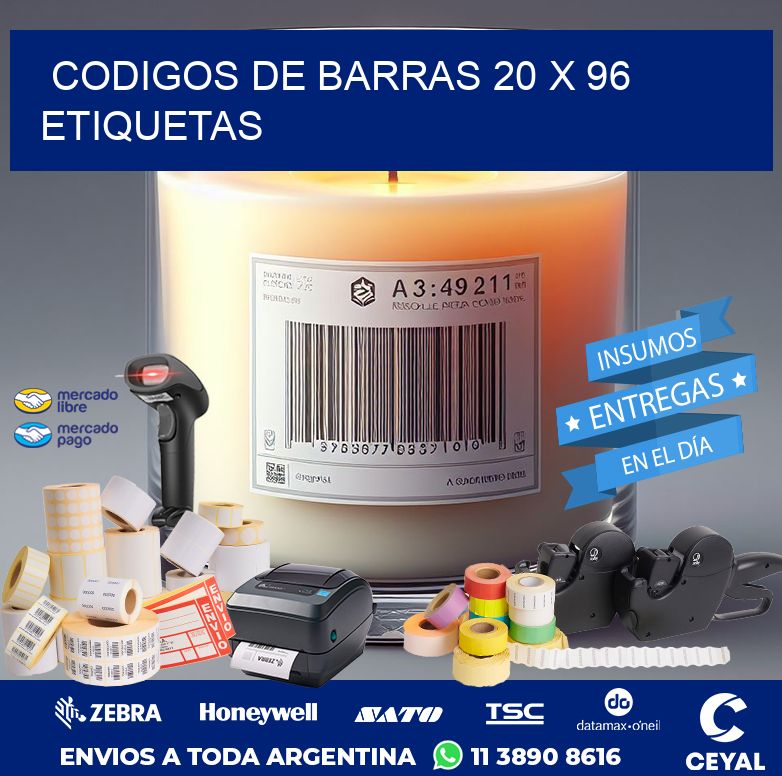 codigos de barras 20 x 96 etiquetas