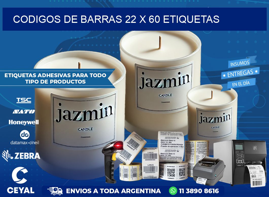 codigos de barras 22 x 60 etiquetas