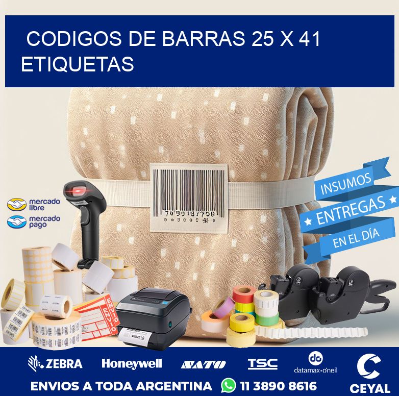 codigos de barras 25 x 41 etiquetas