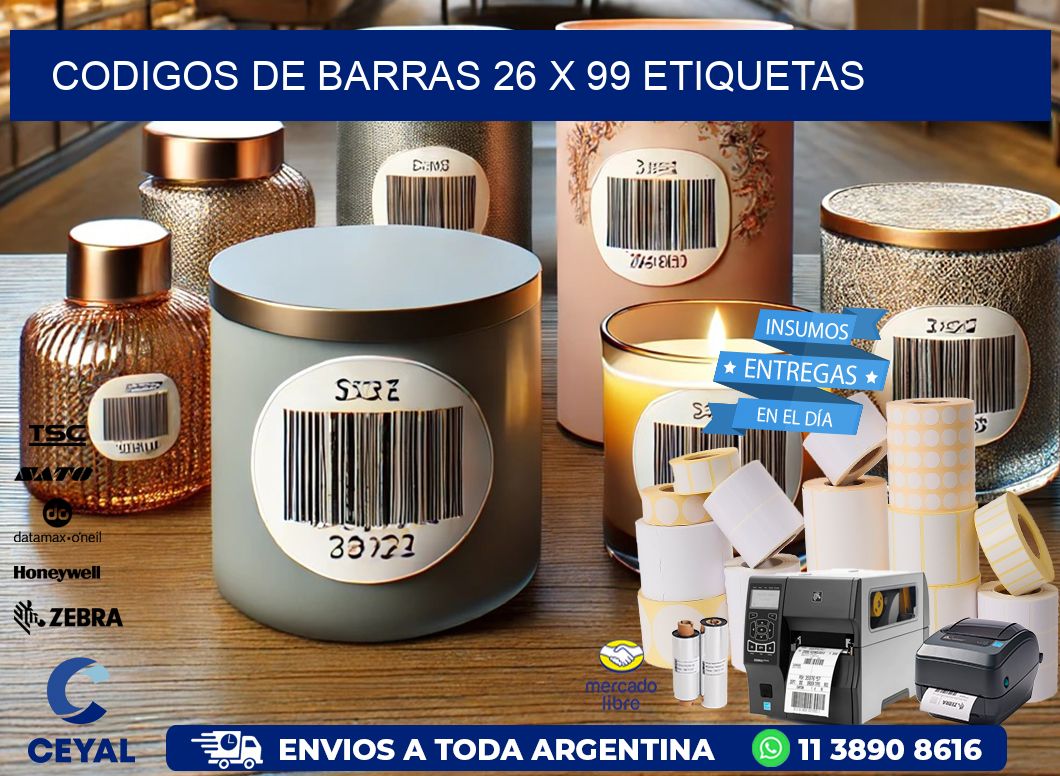 codigos de barras 26 x 99 etiquetas