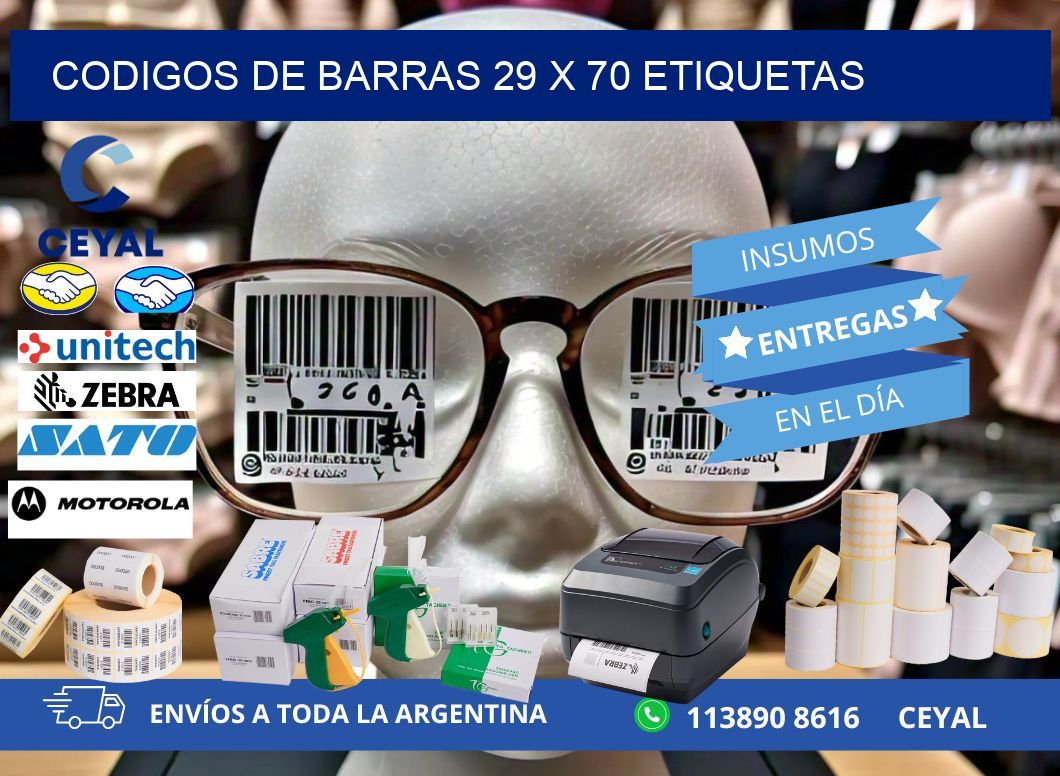 codigos de barras 29 x 70 etiquetas