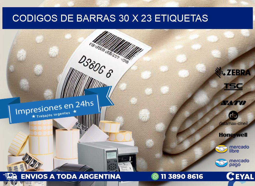 codigos de barras 30 x 23 etiquetas