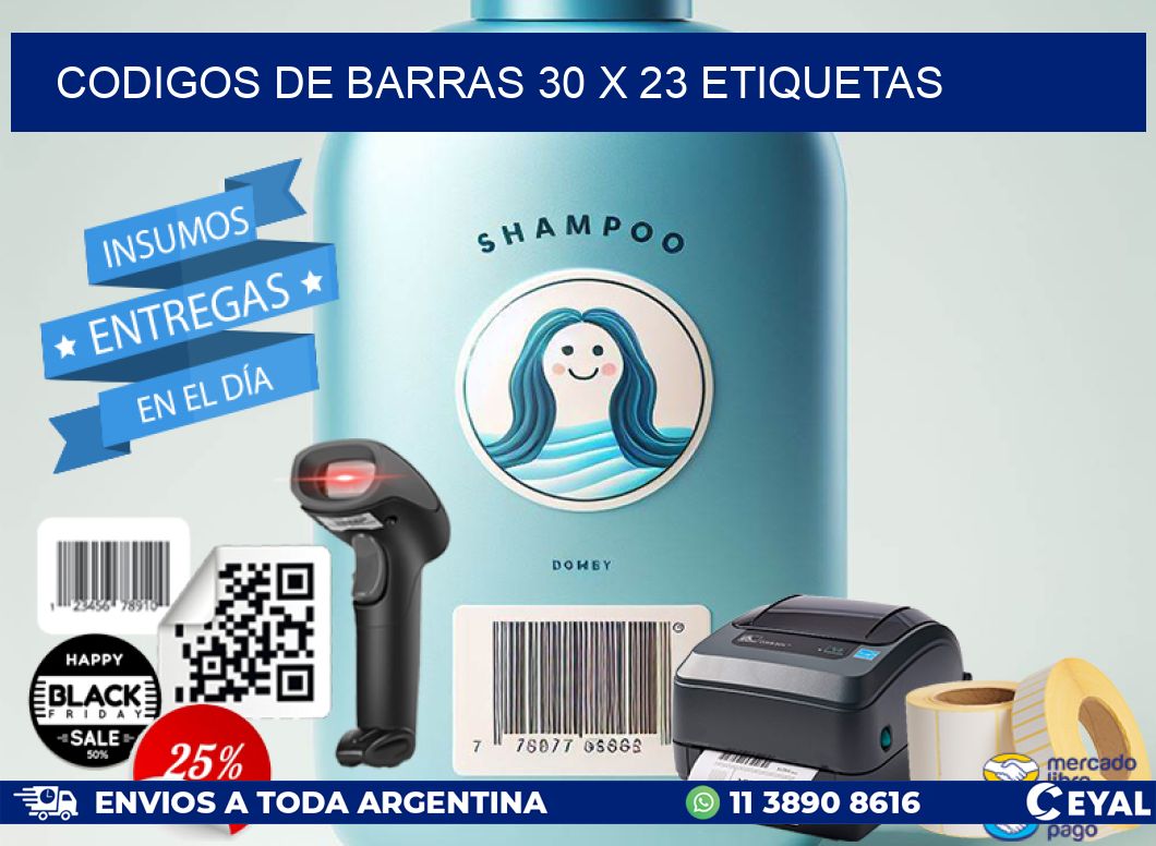 codigos de barras 30 x 23 etiquetas