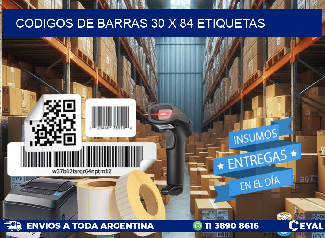 codigos de barras 30 x 84 etiquetas