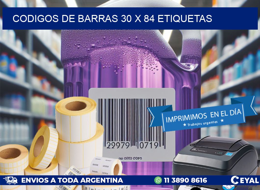 codigos de barras 30 x 84 etiquetas