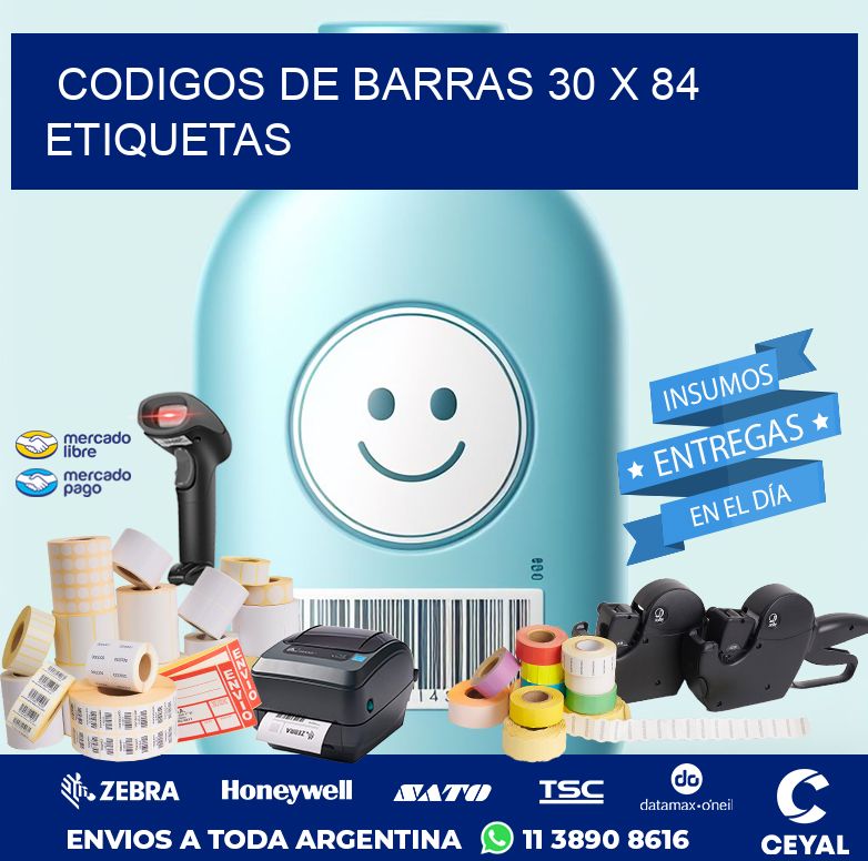 codigos de barras 30 x 84 etiquetas