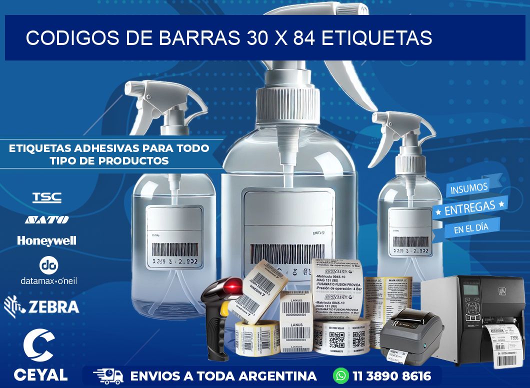codigos de barras 30 x 84 etiquetas