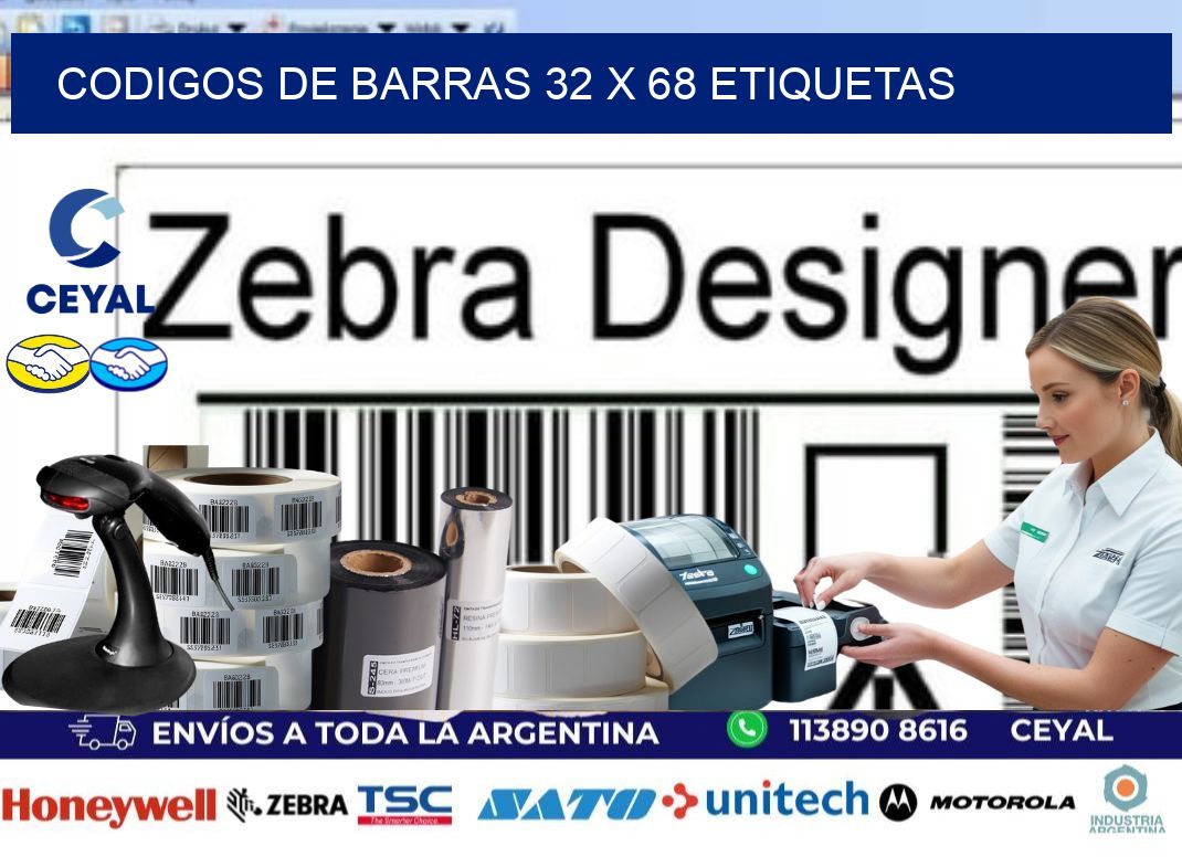 codigos de barras 32 x 68 etiquetas