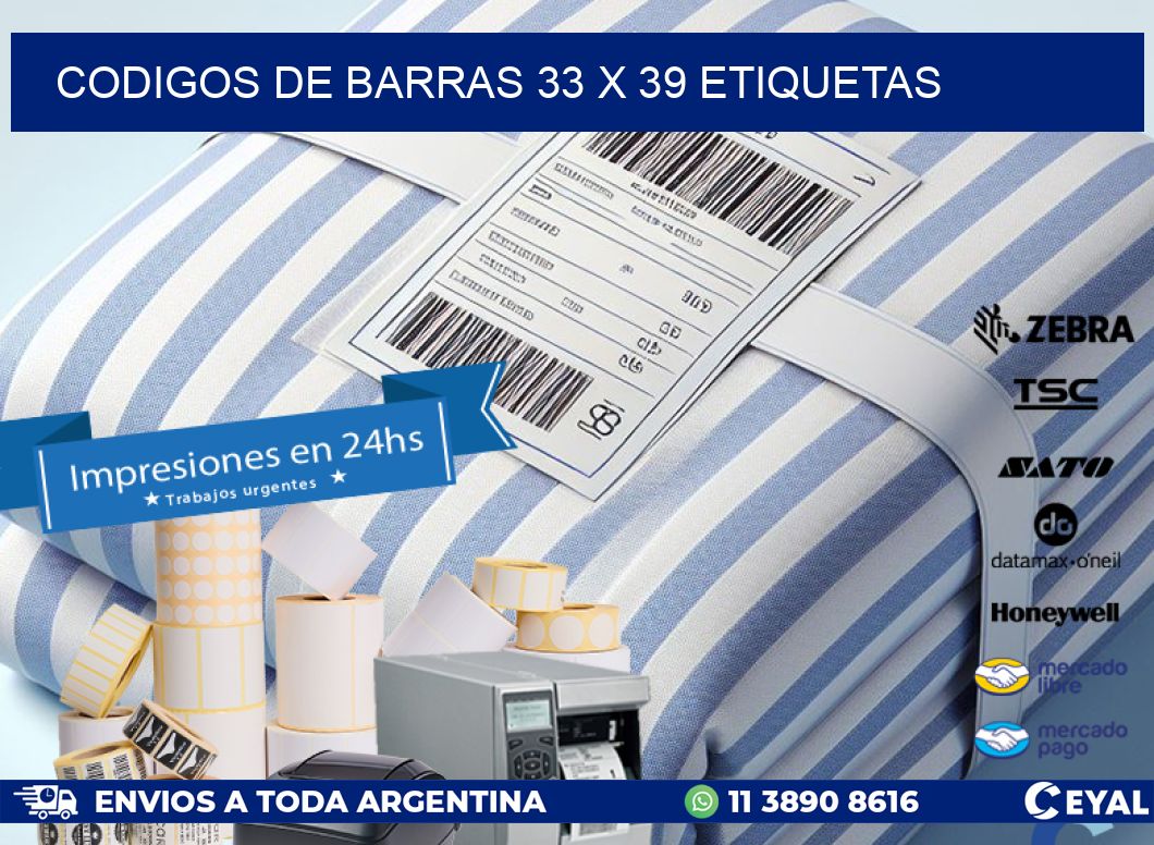 codigos de barras 33 x 39 etiquetas
