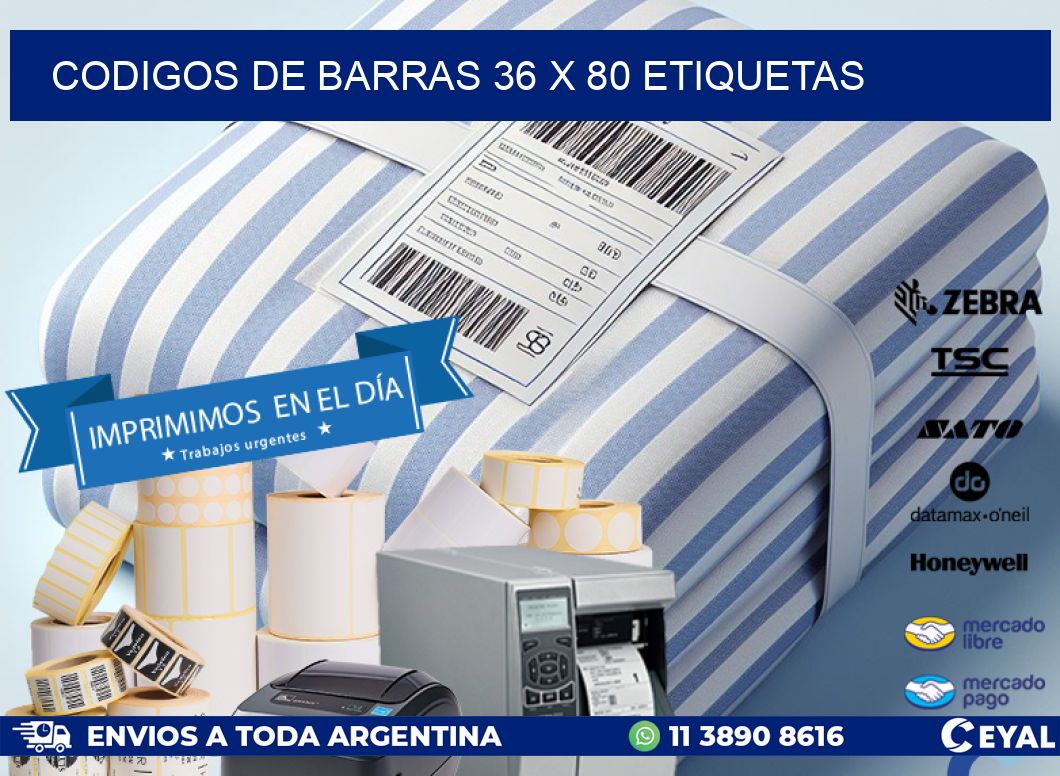codigos de barras 36 x 80 etiquetas