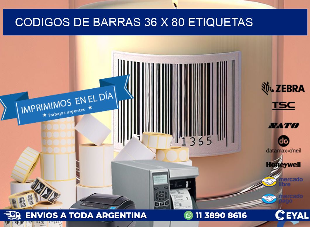 codigos de barras 36 x 80 etiquetas