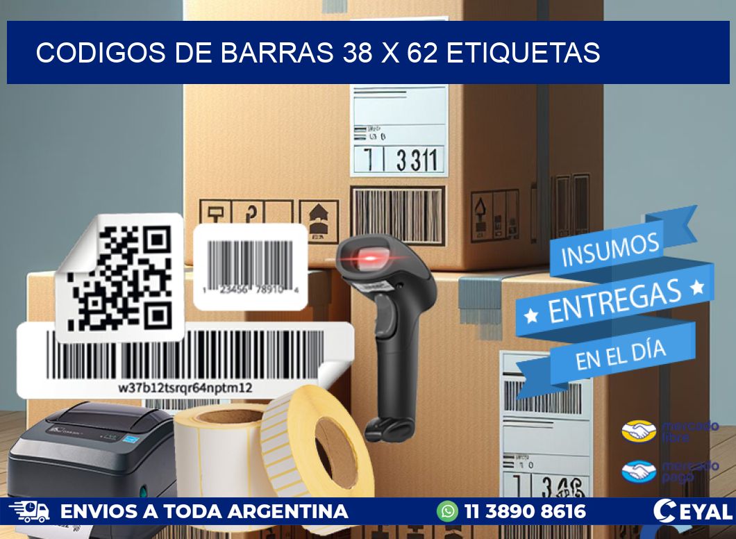 codigos de barras 38 x 62 etiquetas