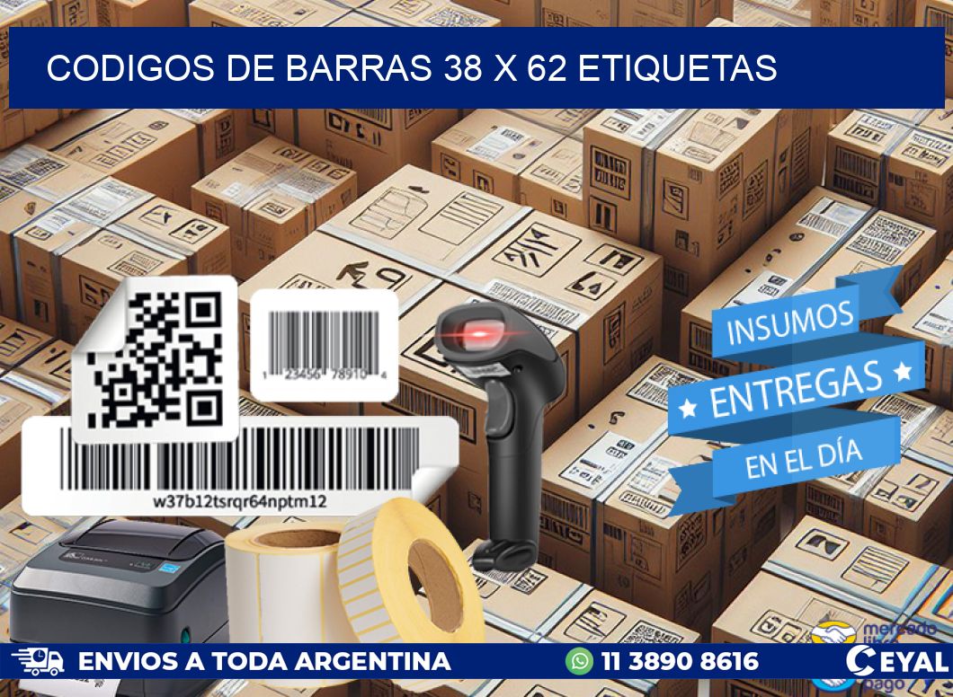 codigos de barras 38 x 62 etiquetas