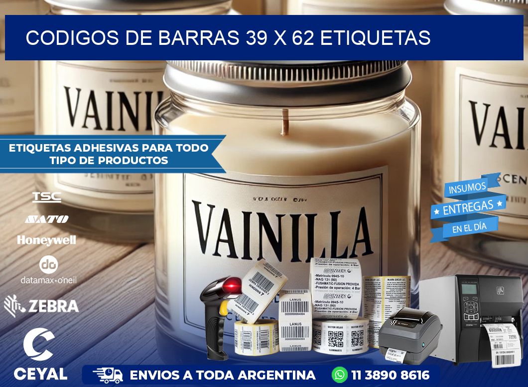 codigos de barras 39 x 62 etiquetas