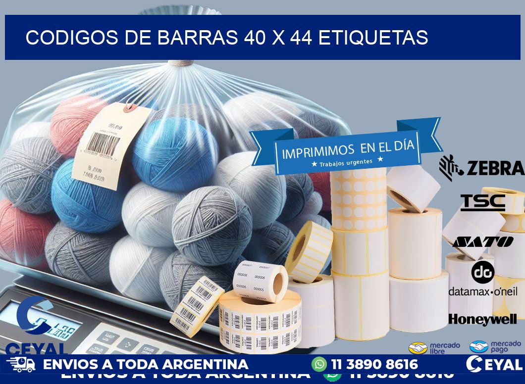codigos de barras 40 x 44 etiquetas
