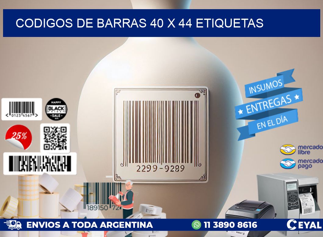 codigos de barras 40 x 44 etiquetas