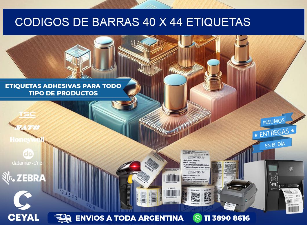 codigos de barras 40 x 44 etiquetas