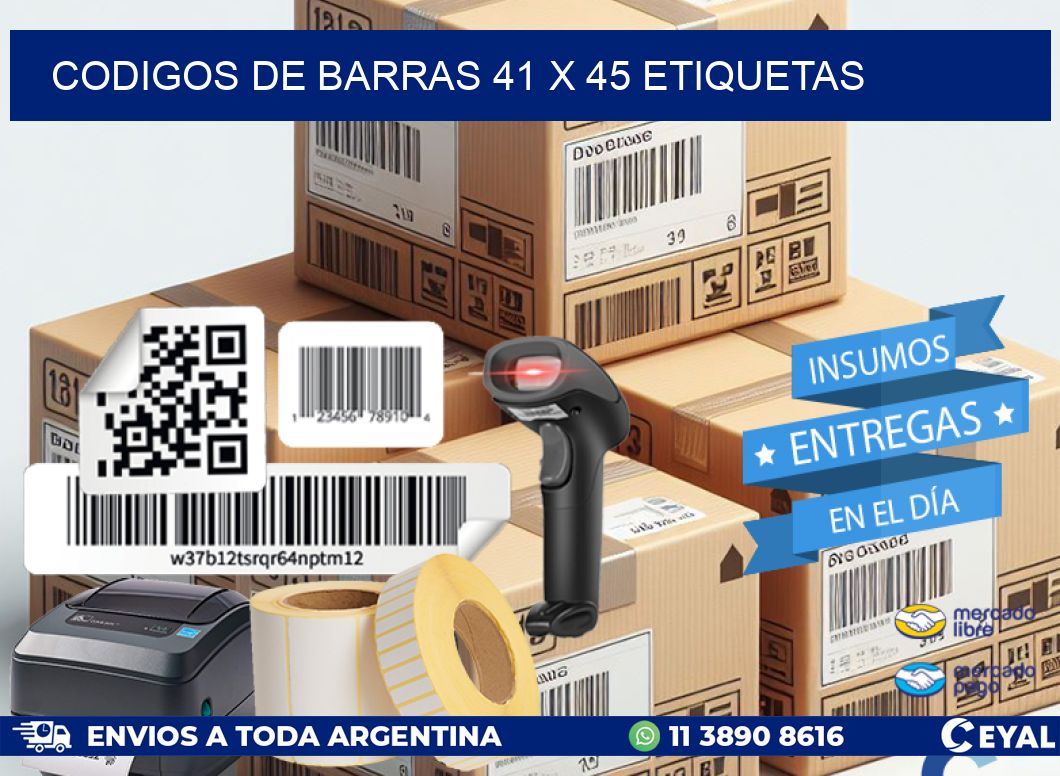 codigos de barras 41 x 45 etiquetas