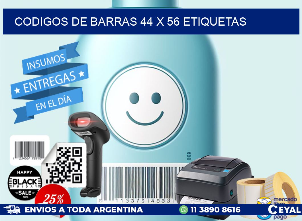 codigos de barras 44 x 56 etiquetas