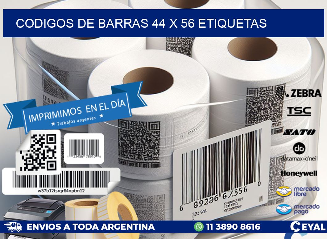 codigos de barras 44 x 56 etiquetas