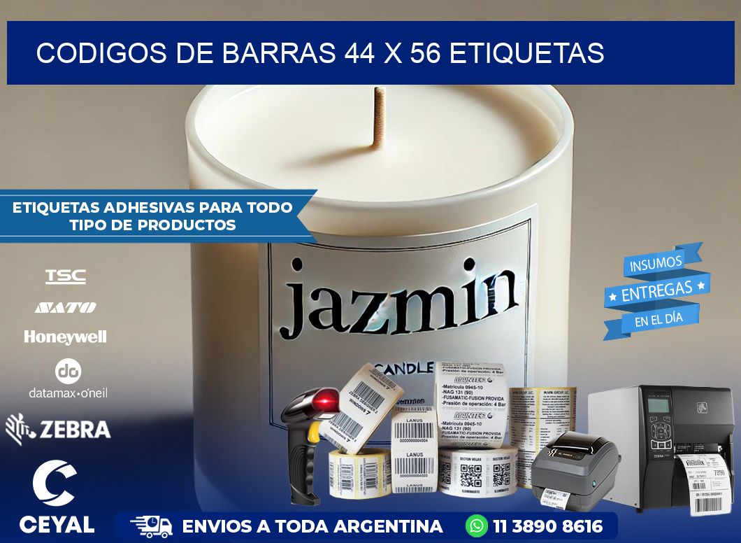 codigos de barras 44 x 56 etiquetas