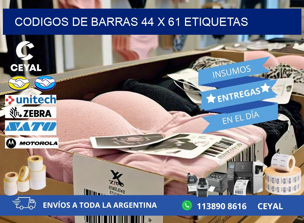 codigos de barras 44 x 61 etiquetas