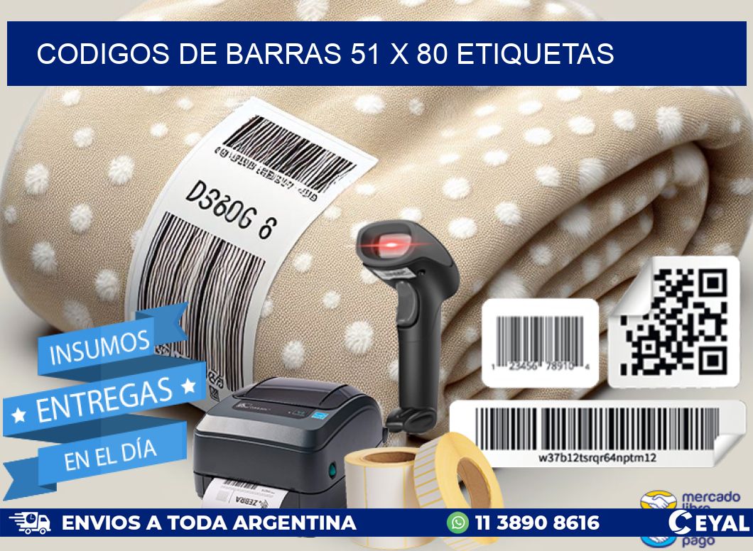 codigos de barras 51 x 80 etiquetas
