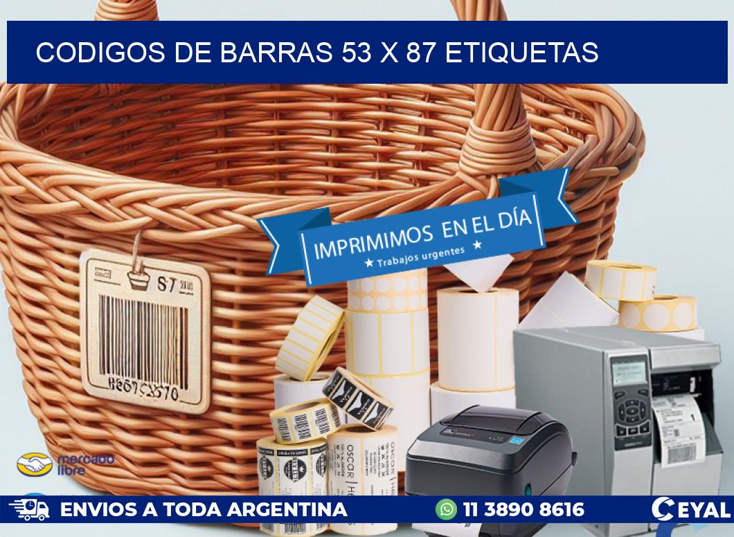 codigos de barras 53 x 87 etiquetas